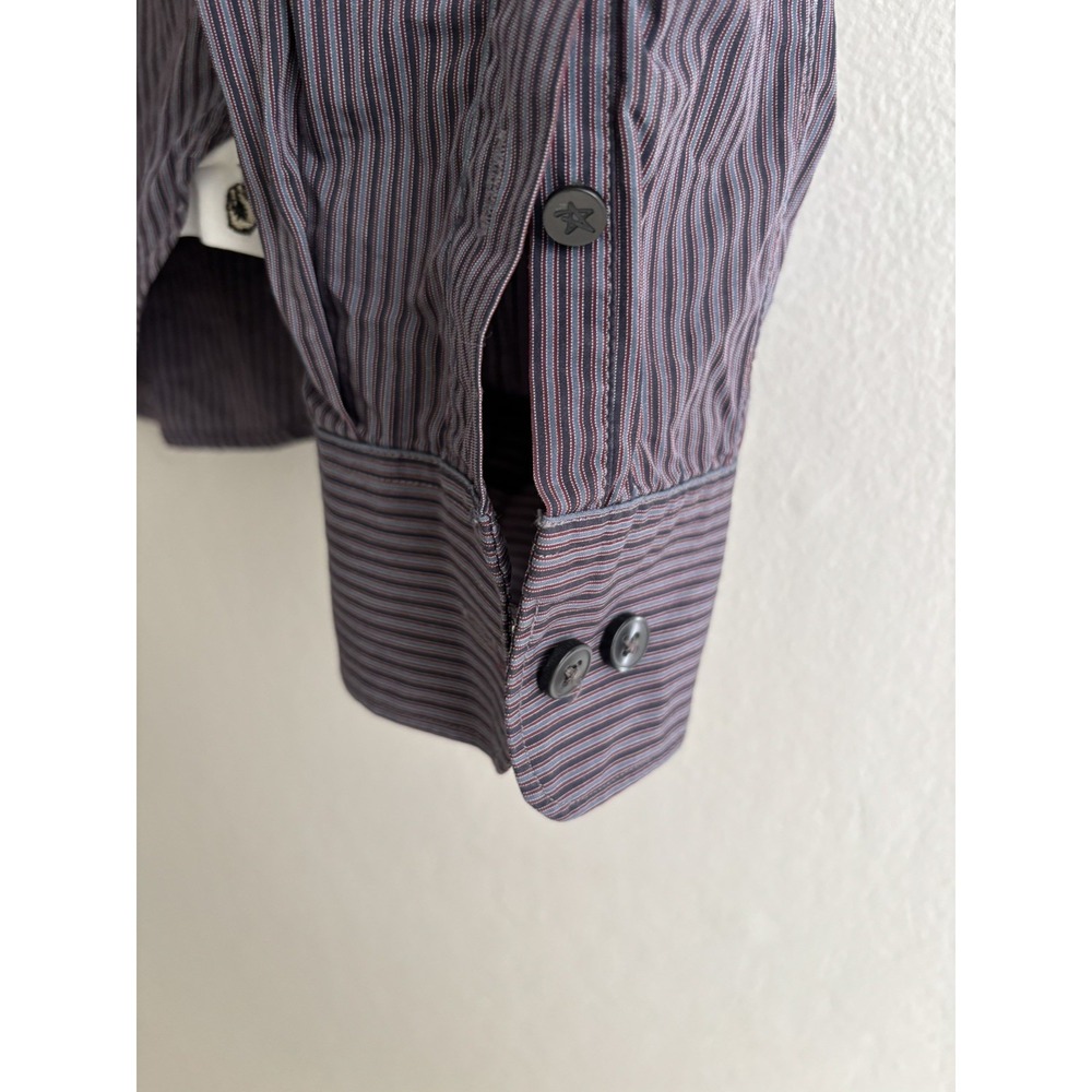 John Varvatos Slim Fit Long Sleeve Button Up Men's Shirt Preppy 17 36/37 - Picture 4 of 8